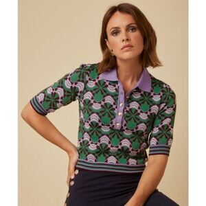 SUNCOO Palmer Short‑Sleeve Sweater Top – Women’s Size T1 (US S)